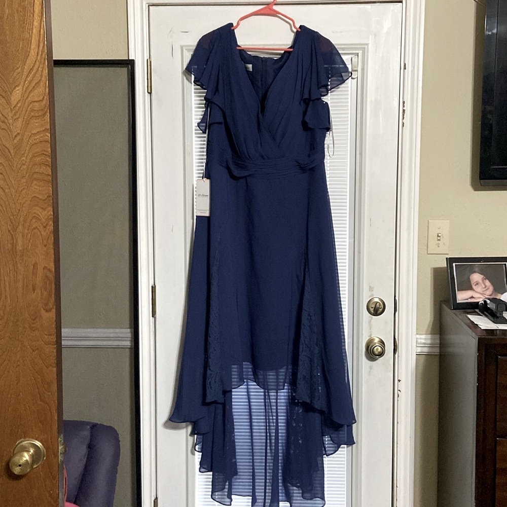 Navy Blue JJ House Asymmetrical Dress Never worn